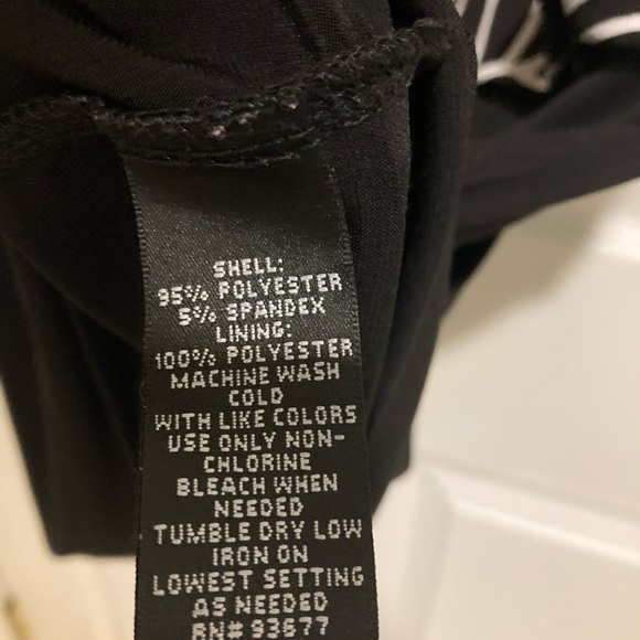 Nicole Miller Stylish Black and White Women's Dress Cut-out Sleeves Sz. XL - Picture 4 of 7